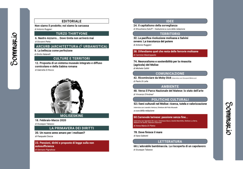 Sommario del numero di febbraio-marzo 2020 in edicola